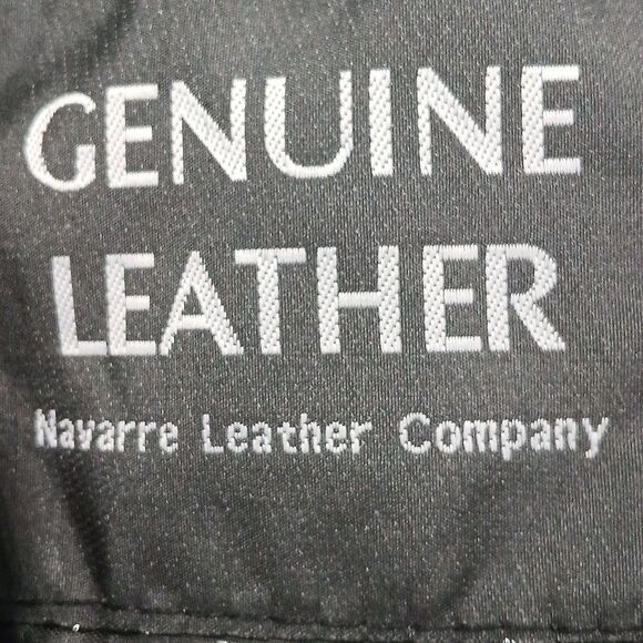 Navarre Leather Company vintage  genuine leather belted jacket Sz L NWOT - Picture 10 of 10